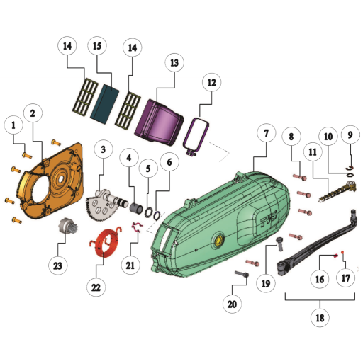 Krank Kutusu Sol Kapak